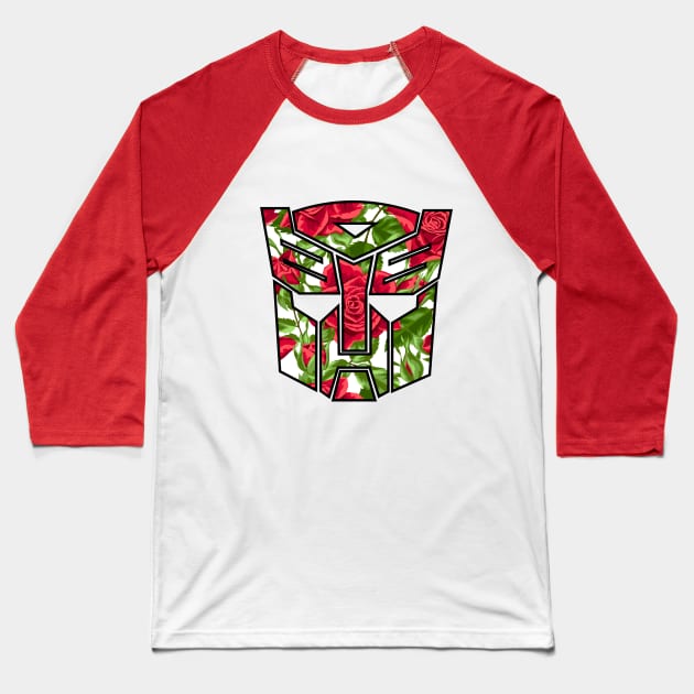 Autobot Floral Baseball T-Shirt by SuperStarK